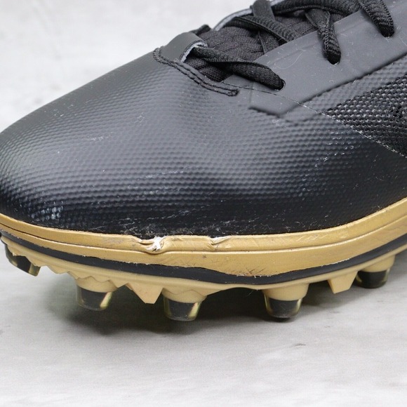 Nike Football Cleats Alpha Talon Elite TD Sz 14 Black/Gold Saints Player Issued - Picture 10 of 16